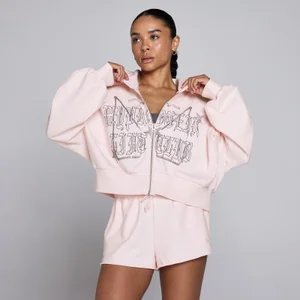 MP Damen Lift Graphic Lifestyle Hoodie mit Reißverschluss - Babyrosa - Size XL