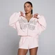 MP Damen Lift Graphic Lifestyle Hoodie mit Reißverschluss - Babyrosa