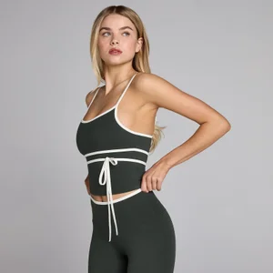 MP Damen Tempo Contrast Tie Top - Schwarz Verwaschen - Size XXL