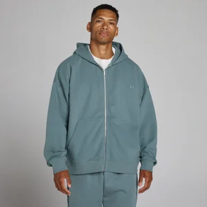 Oversized-Hoodie mit 2-Wege-Reißverschluss - Zukunftsblau - Size L