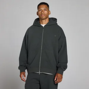 MP Herren Oversized-Hoodie aus Loopback mit 2-Wege-Reißverschluss - Vintage-Schwarz - Size M