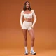 MP Damen Tempo Cropped Ruched Top - Coconut