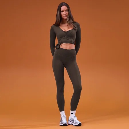 MP Damen Tempo Wickel-Top – Kakao