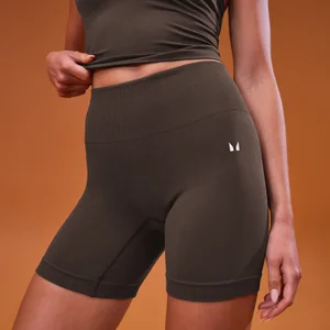 MP Damen Tempo Seamless Scrunch Shorts – Kakao - Size XS