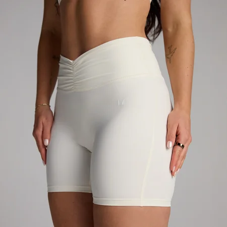 MP Damen Tempo Ruched Front Shorts - Coconut