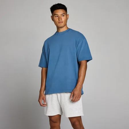 MP Herren Washed Oversized Baumwoll-T-Shirt - Track Blue