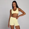 MP Damen Velocity Kontrast-Sport-BH mit doppelter Lage – Buttercreme