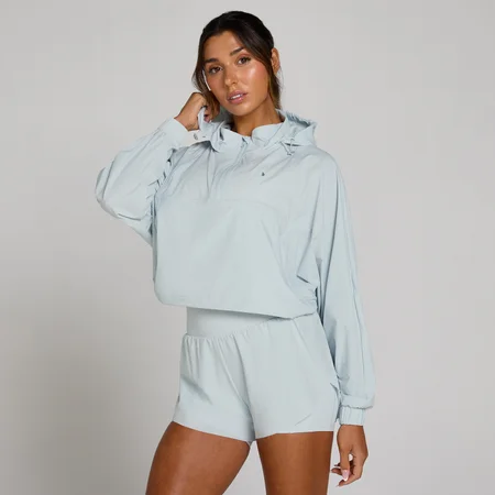 MP Damen Tempo Ultra 1/4 Zip Woven Jacke - Blue Aura