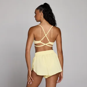 MP Damen Tempo Adjustable Strappy Back Sports Bra – Buttercreme - Size XS