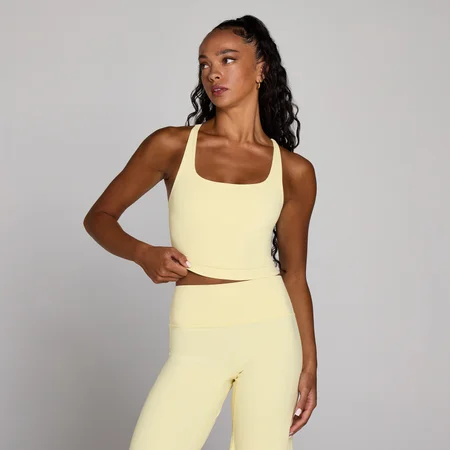 MP Damen Tempo Racerback-Top mit Riemen – Buttercreme