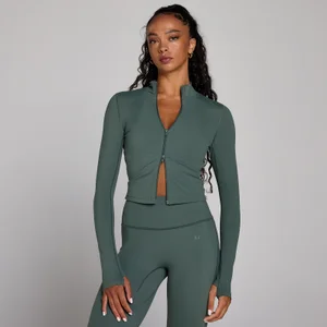 MP Damen Tempo Cropped-Jacke – Wolkengrün - Size S