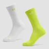 MP Move Club Laufsocken (2er-Pack) - Neongrün/Weiß