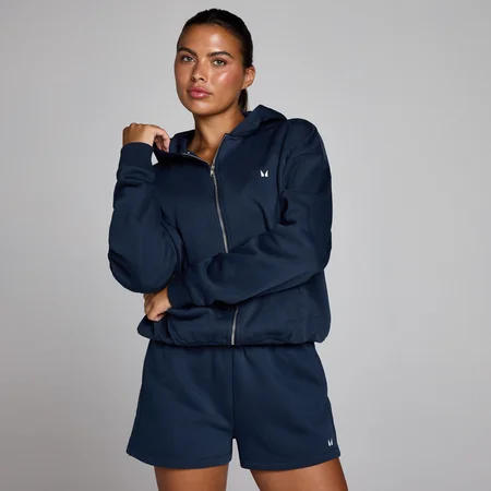 MP Damen Basics Zip Through Hoodie - Mitternachtsblau