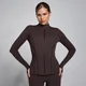 MP Damen SculptForm Durchgehende Reißverschlussjacke - Kakao
