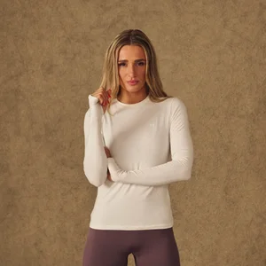 MP Damen X Tatiana Langarm-Shirt mit Daumenlöchern – Perle - Size XXL