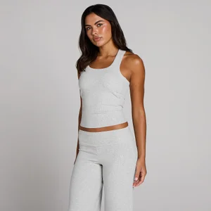 MP Geripptes Tank-Top für Damen mit integriertem BH – Grau meliert - Size S