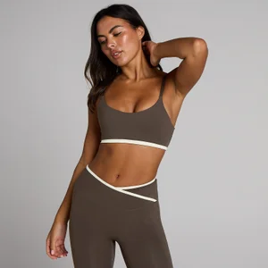 MP Damen Tempo Contrast Sport-BH - Schokolade - Size XS